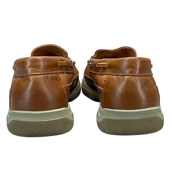 Pelican Bay Florida Brown Leather Slip On Comfort Driving Loafer Men 9.5 - Picture 8 of 10